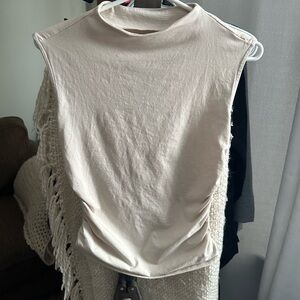 Nicole Miller Beige Sleeveless Shirt